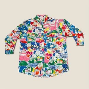 Silhouettes Graphic Button-down Shirt XL